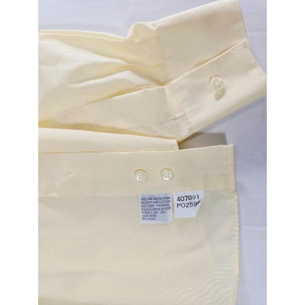 Foxcroft Wrinkle Free Womens Yellow Long Sleeve Button Up Shirt Size 6 small - Picture 7 of 9
